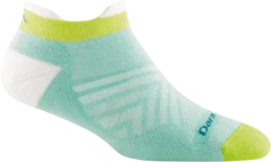 Darn Tough Women's Coolmax No-Show Ultra-Light Cushion Running Sock (1052) -Saucony || BROOKS || Hoka Shop 1052 Aqua