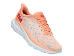 HOKA Women's Clifton 8 - Cantaloupe/Silver Peony (1119394-CSPY) -Saucony || BROOKS || Hoka Shop 1119394 CSPY 1