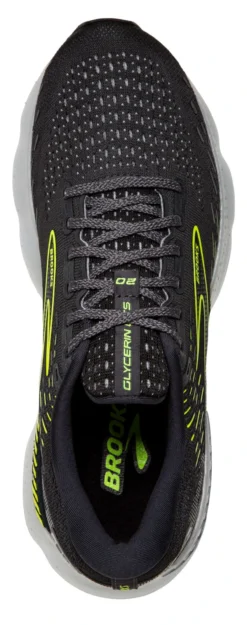 Brooks Women's Glycerin GTS 20 - Ebony/White/Nightlife (1203701B047) -Saucony || BROOKS || Hoka Shop 120370 047 o glycerin gts 20 womens supportive cushion running shoe