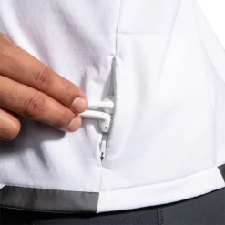 Brooks Men's Run Visible Thermal Hoodie - White/Asphalt/Nightlife (211411134) -Saucony || BROOKS || Hoka Shop 211411 134 D2 Run Visible Thermal Hoodie