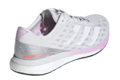 Adidas Women's Adizero Boston 9 - Dash Grey/Footwear White/Clear Lilac (FW2213) -Saucony || BROOKS || Hoka Shop FW2213 FTW photo back lateral top transparent