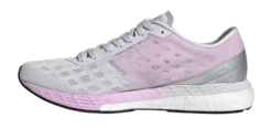 Adidas Women's Adizero Boston 9 - Dash Grey/Footwear White/Clear Lilac (FW2213) -Saucony || BROOKS || Hoka Shop FW2213 FTW photo side medial center transparent
