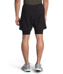 The North Face Men's Active Trail Dual Short - Black (NF0A48USJK3) -Saucony || BROOKS || Hoka Shop NF0A48US JK3 back 1